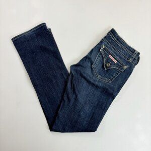 HUDSON Signature Boot Cut Jeans SZ 29 Low Rise Form Fitting Medium Wash